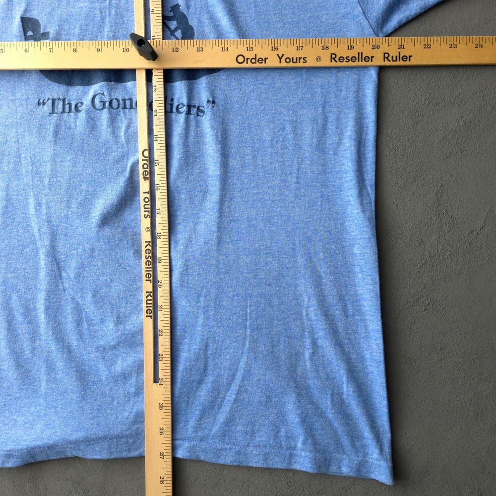 Vintage 80s The Gondoliers Savoy Society T-shirt Large Blue Ringer Harvey Woods - Picture 6 of 7